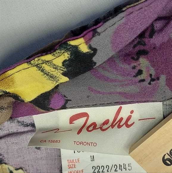 Tochi Vintage Floral Rayon Skirt Blouse Set, Medium - Picture 14 of 16